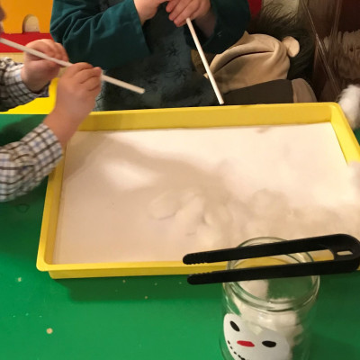 Schneegestöber drinnen